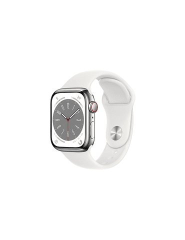Apple Watch Serie8 45mm Silver Aluminium Case/White Sport Band EU MP6N3CS/A