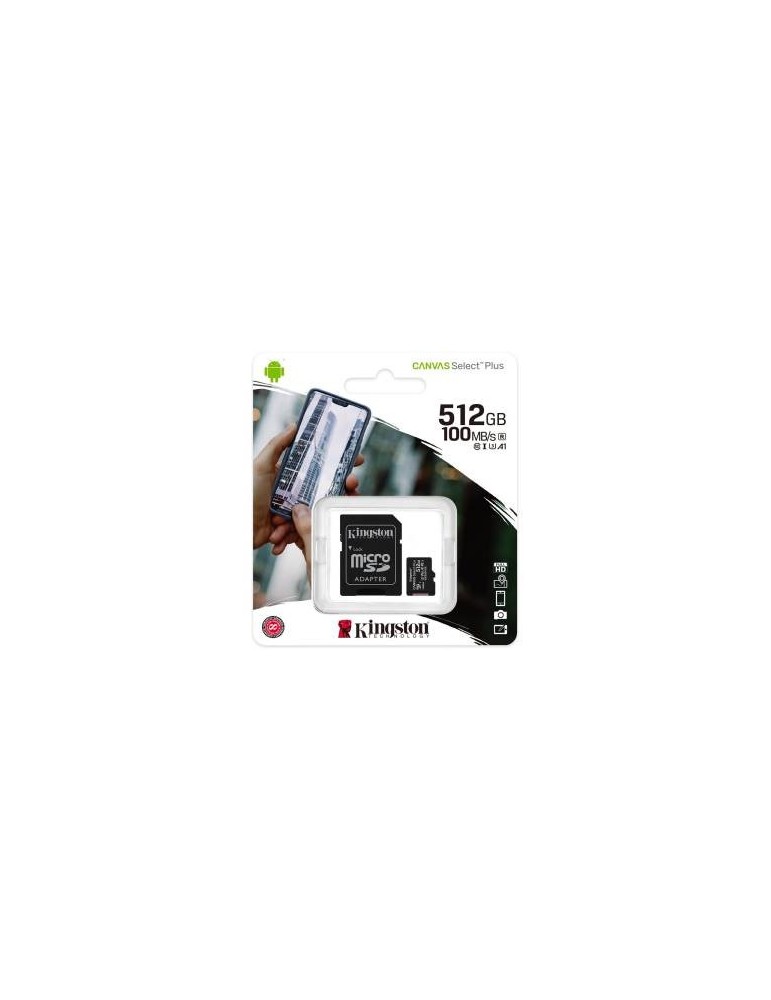 Kingston Micro SD 512GB Classe 10 SDCS2/512GB + Adattatore SD