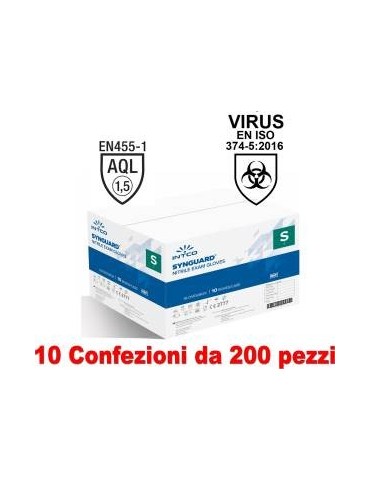 10 Pack of 200pcs - Size S - Powder Free Nitrile Gloves for Medical Use