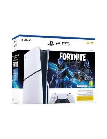 PS5 Console 1TB Standard Slim White Cobalt Star Fortnite Bundle ITA
