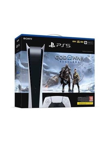 PS5 Console 825GB Digital Ed. White + God of War: Ragnarok VCH
