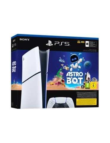 PS5 Console 1TB Digital Slim White Astro Bot Bundle EU