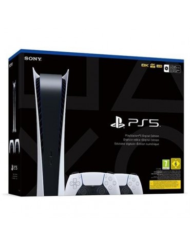 PS5 Console 825GB Digital Ed. White + 2 DualSense